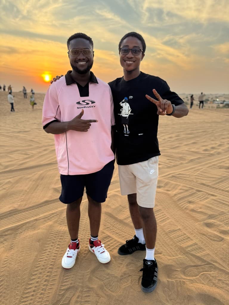 The Preshify Experience — founders in the desert at sunset